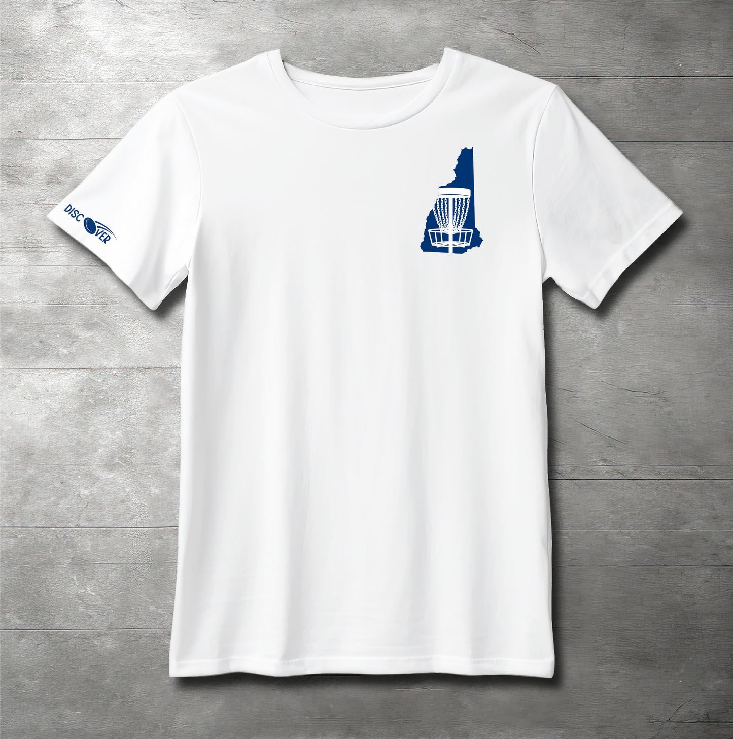 New Hampshire State Basket Disc Golf T-shirt