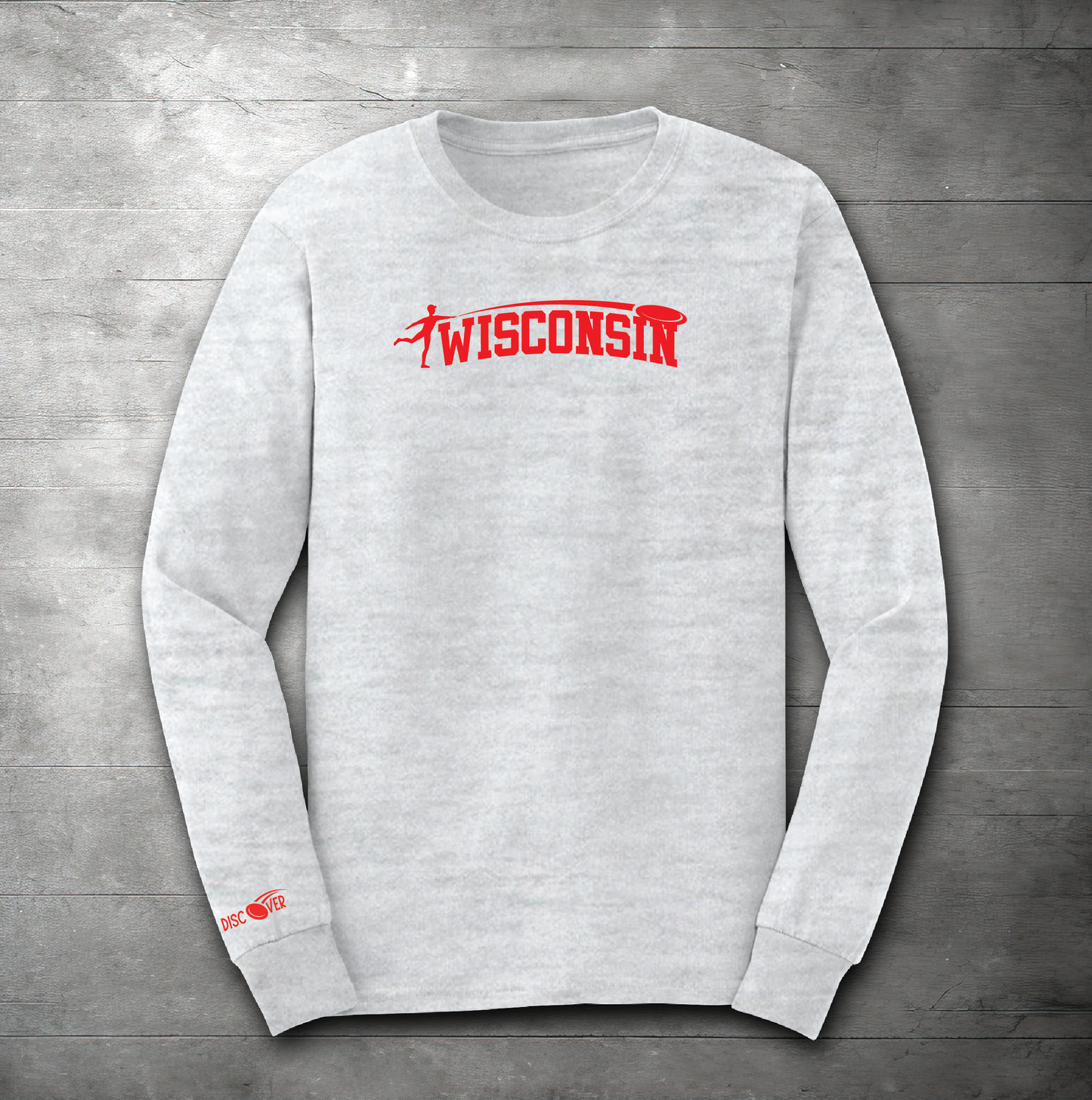 Wisconsin State Throw Disc Golf Long Sleeve