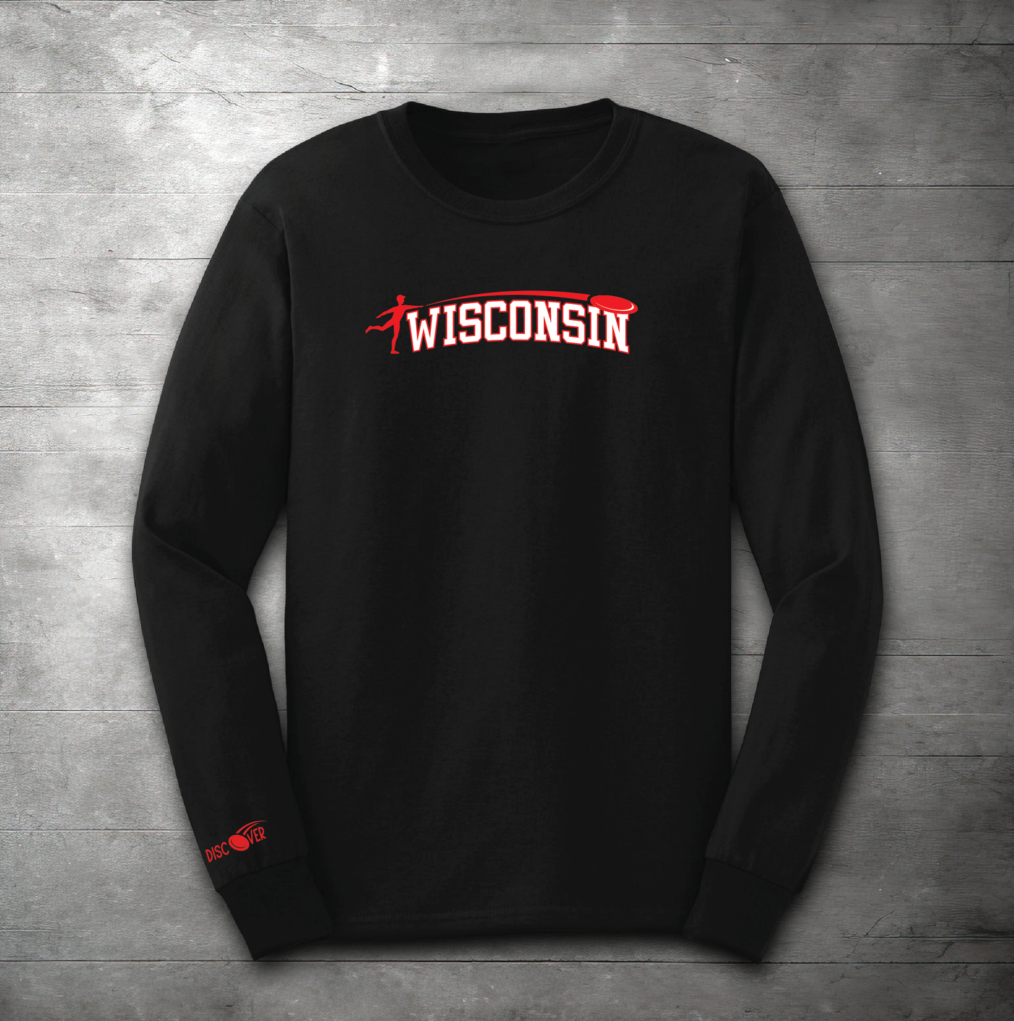 Wisconsin State Throw Disc Golf Long Sleeve