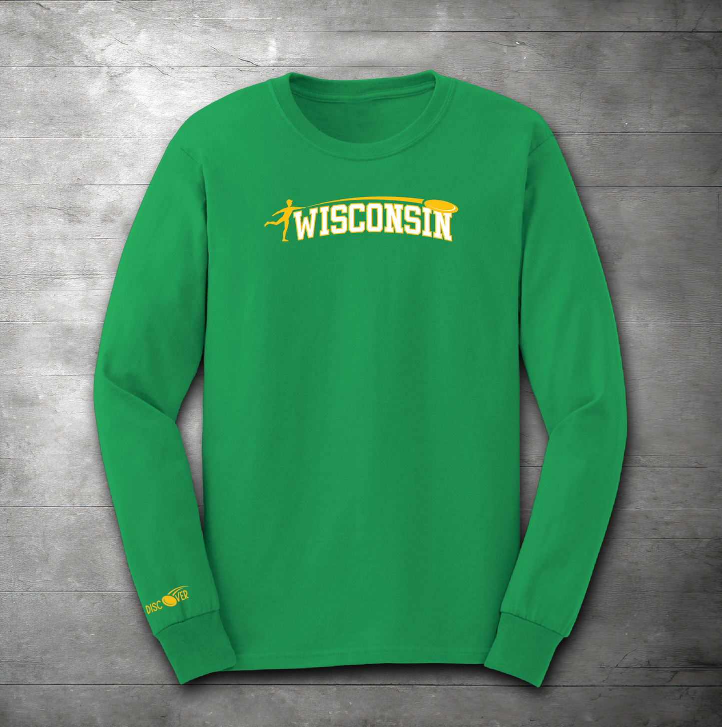 Wisconsin State Throw Disc Golf Long Sleeve