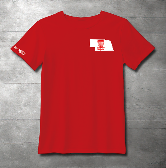 Nebraska State Basket Disc Golf T-shirt
