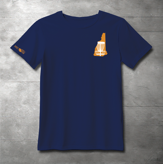 New Hampshire State Basket Disc Golf T-shirt