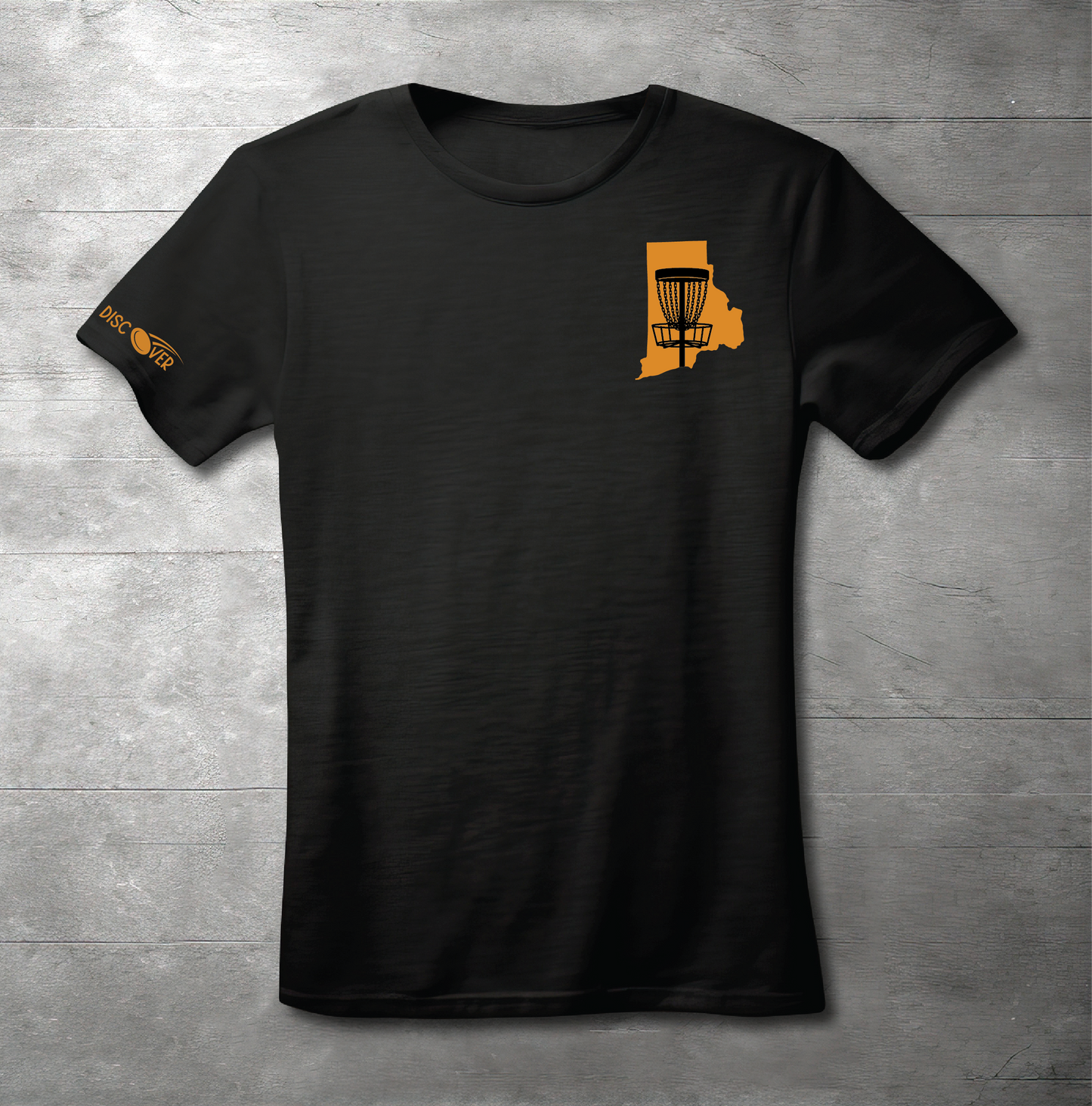 Rhode Island State Basket Disc Golf T-shirt