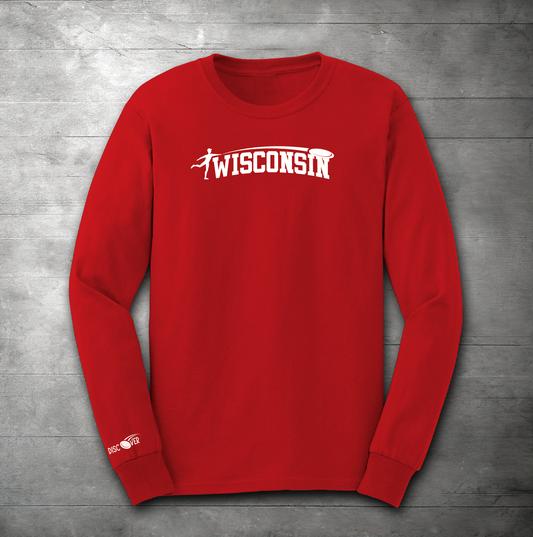 Wisconsin State Throw Disc Golf Long Sleeve