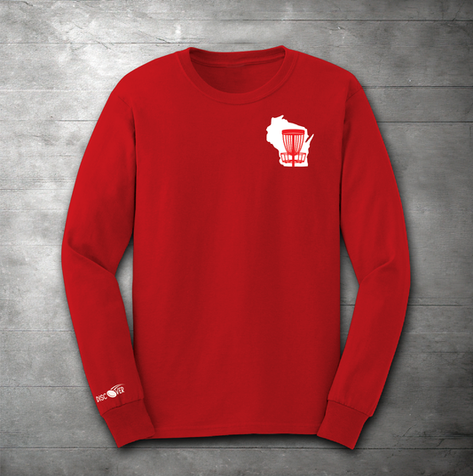 Wisconsin State Basket Disc Golf Long Sleeve