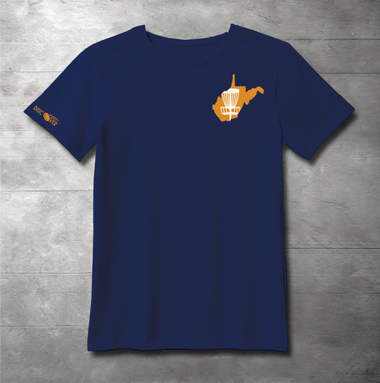 West Virginia State Basket Disc Golf T-shirt