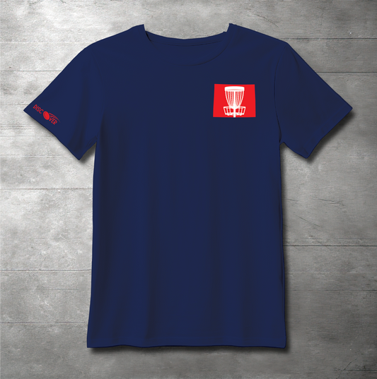 Wyoming State Basket Disc Golf T-shirt
