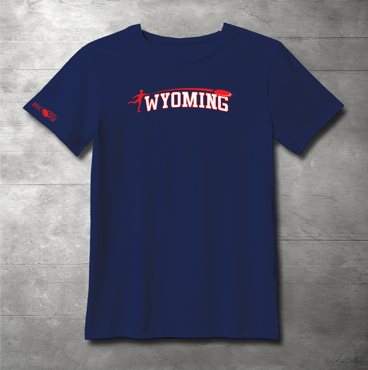 Wyoming State Throw Disc Golf T-shirt
